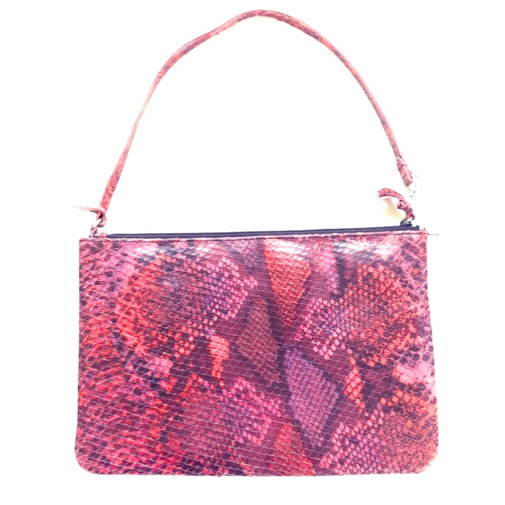 BCBGMaxAzria Python Print Embossed Clutch w/ Strap